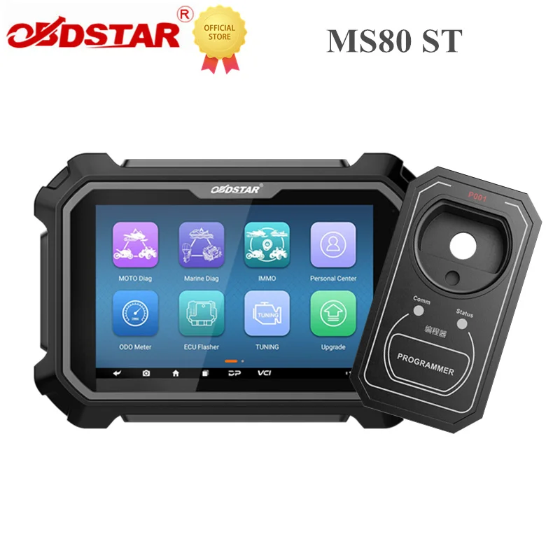 

OBDSTAR MS80 Standard 8 Inch Intelligent Motorcycle Diagnostic Tool Plus IMMO Function with P001 Included