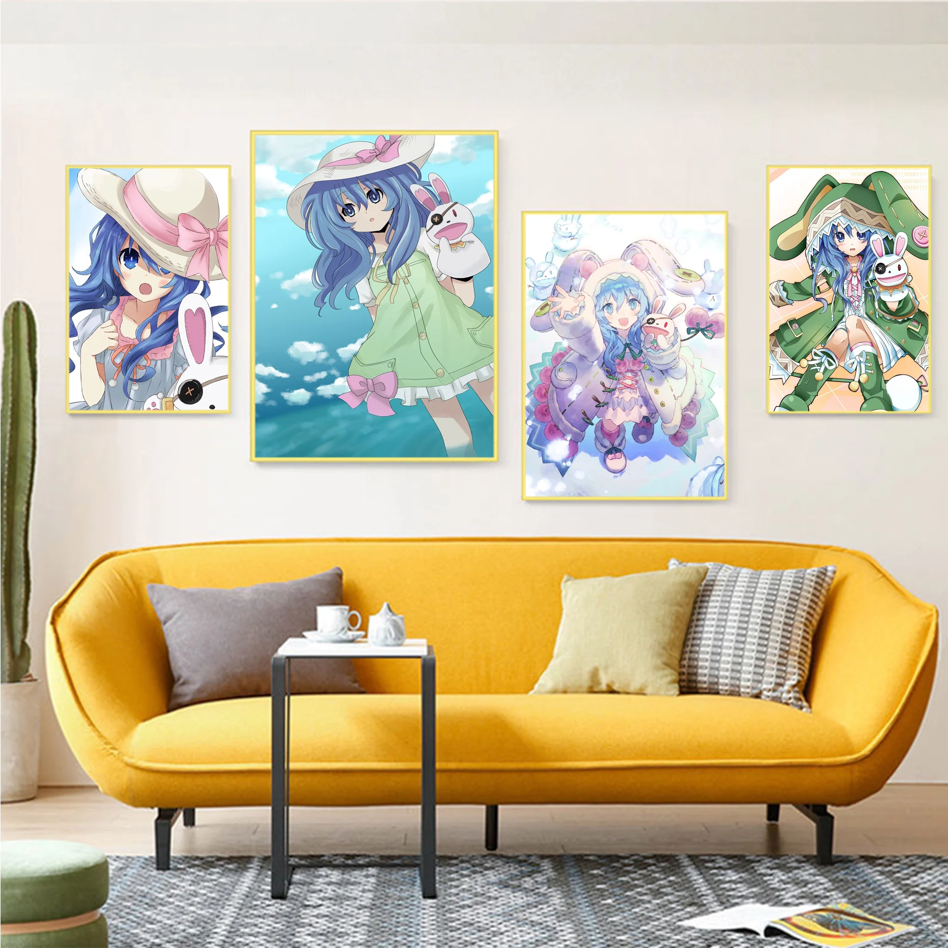 

Yoshino Date A Live Movie Posters Retro Kraft Paper Sticker DIY Room Bar Cafe Kawaii Room Decor