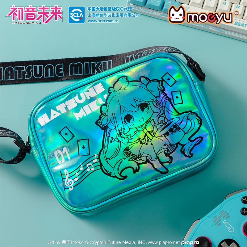 Аниме Moeyu Vocaloid Cosplay Miku сумка-мессенджер через плечо на одно плечо Волшебная лазерная сумка для студентов школы для мужчин и женщин модная сум...