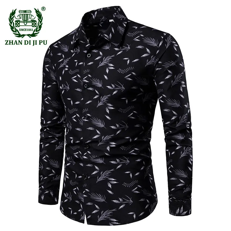 

Рубашка мужская с длинным рукавом, гавайская модная сорочка с цветочным принтом, роскошная дизайнерская одежда, Элегантная классическая одежда, 4XL, лето