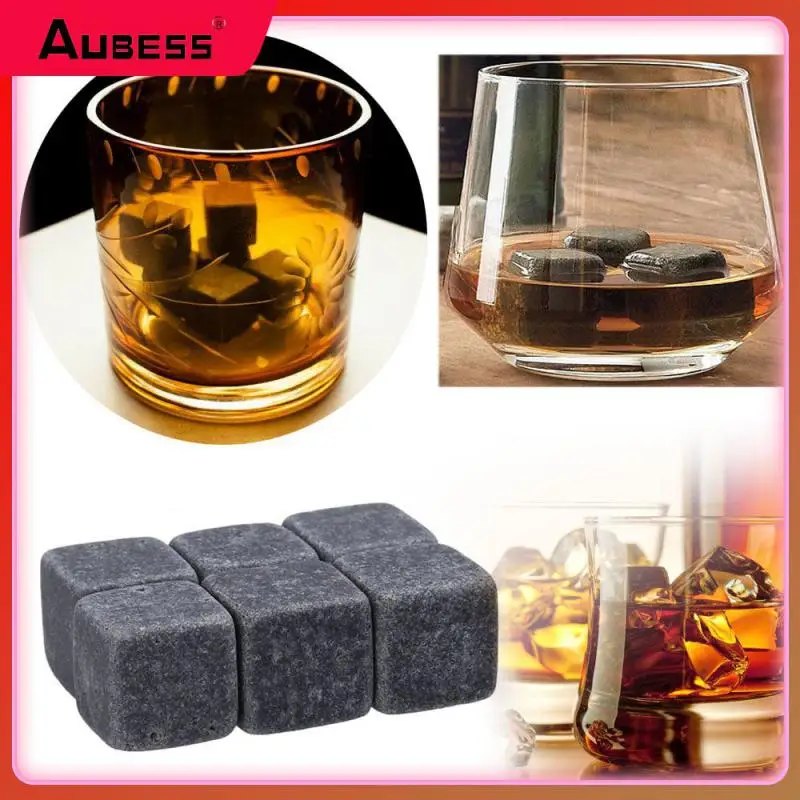 

Ice Stones Christmas Bar 6 Pcs Cooler Cubes Whisky Champagne Whiskey Rocks Bar Utensils Gift Favor Natural Wine Drinks