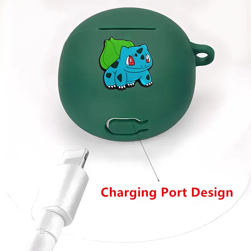 Фото Чехол для наушников Potdemiel Pokemon для Google Pixel Buds Pro 2/A-Series, силиконовый защитный чехол для беспроводных наушников с крючком №5