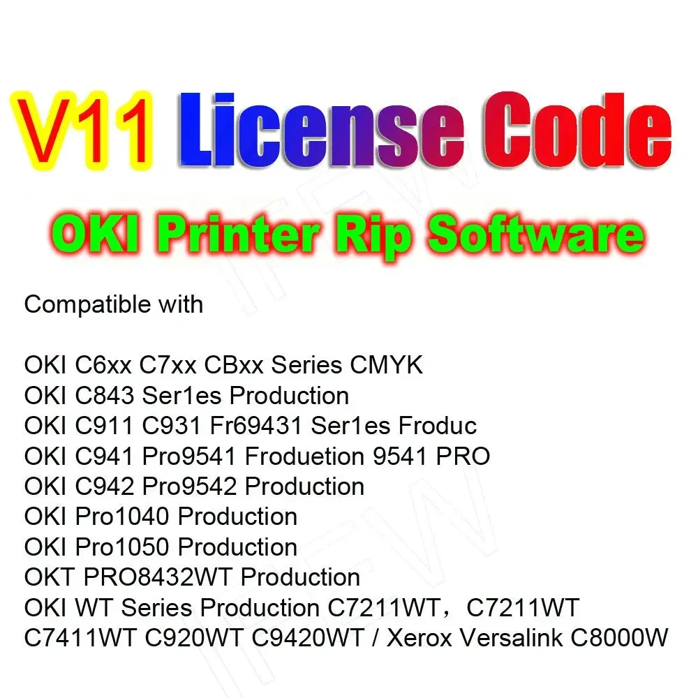 C941 Oki Printer DTF Usb Rip Software License Активный код USB-ключ для C911 C942 Pro C920WT C9420WT C7211WT Part