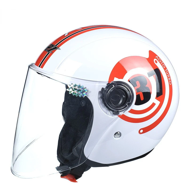 

Motorcycle Electric Vehicle Helmet Men's Small Head Circumference Women's Trumpet Half Helmet Personality Four Seasons Universal