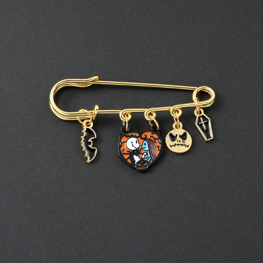 

Эмалированная брошь в виде призрака, черепа, животного