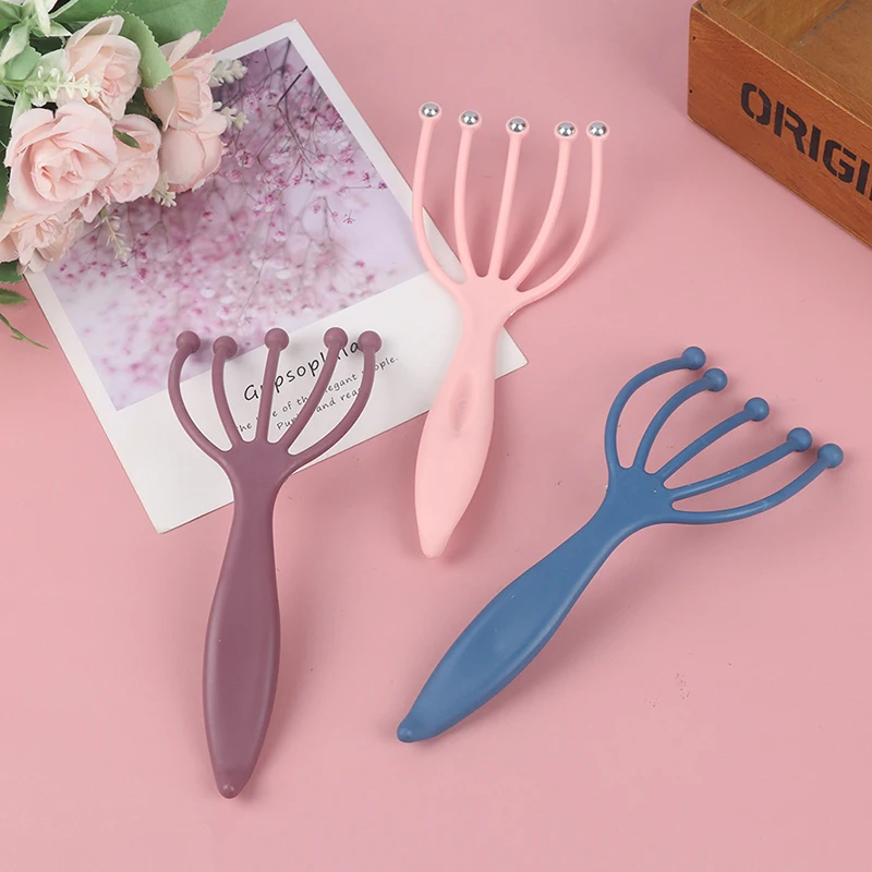 

Scalp Massager Hair Growth Stimulator Head Neck Massage Roller Balls Claw Rub Massages Tools