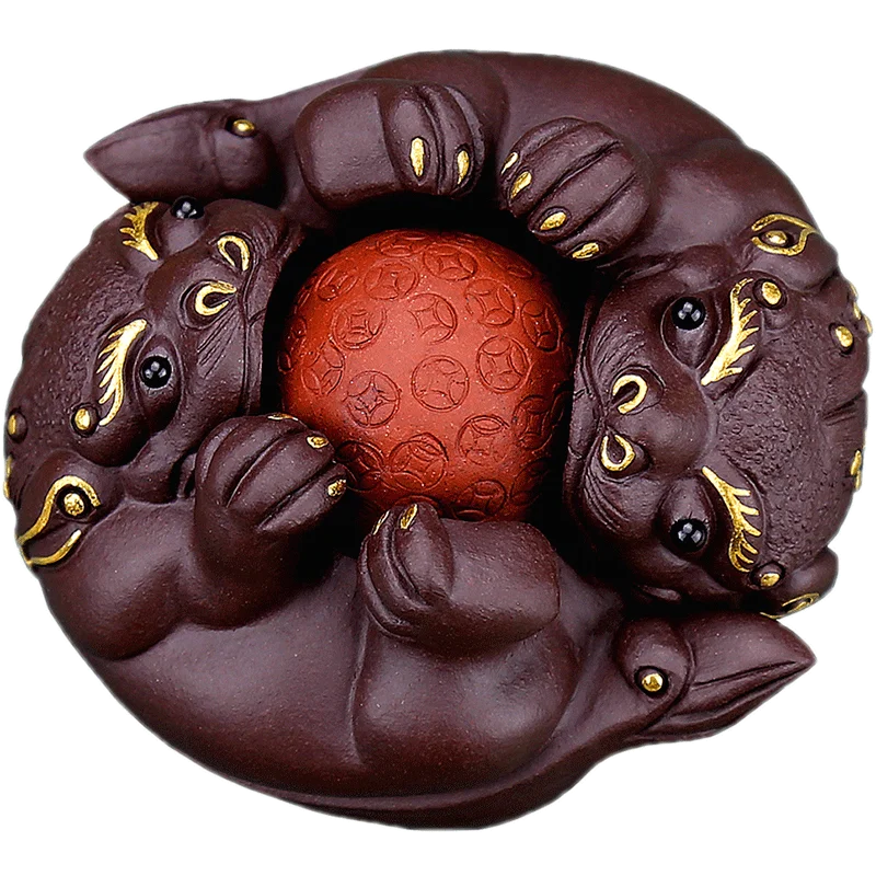 

Boutique purple sand tea pet decoration tea playing tea table can raise color changing creative tea tray