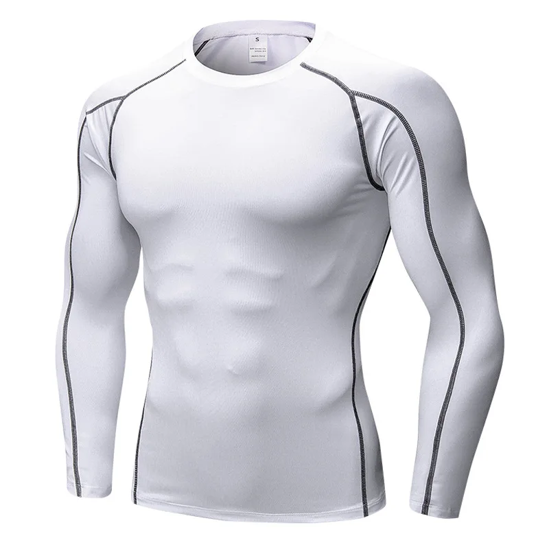 

Men's Tight Fitness Sports Running Training T-Shirt Stretch Quick Dry Long Sleeve Shirt Clothes