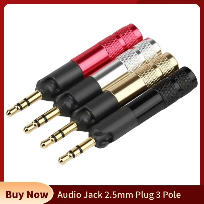 

3 Pole 2.5mm Jack Headphone Plug Earphone Jacks Connector For ATH-R70X m70 r70 Aluminum Alloy Shell Consumer Electronics