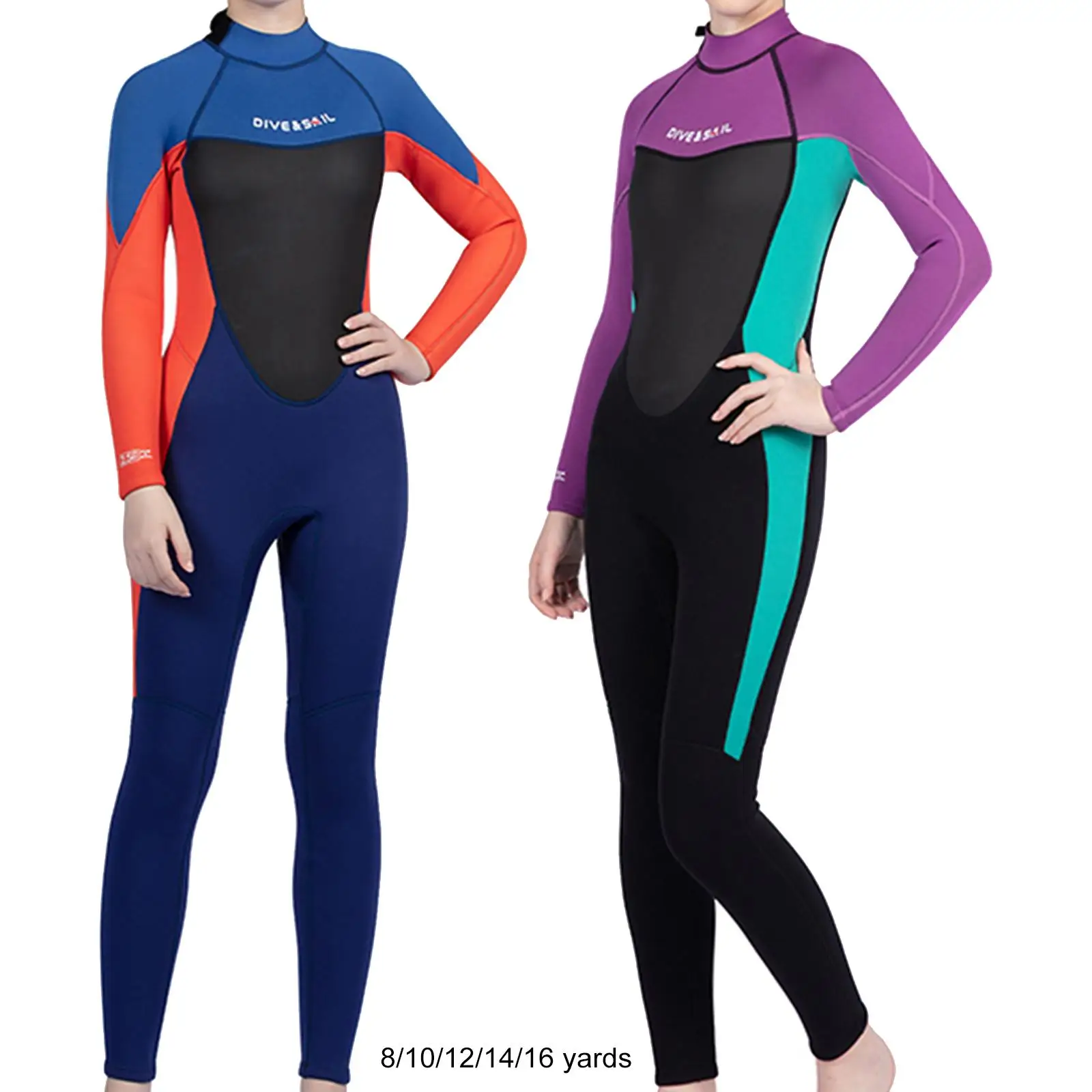 

Wetsuit 2.5mm Neoprene Thermal Fullsuit for Kayaking Water Sports Snorkeling