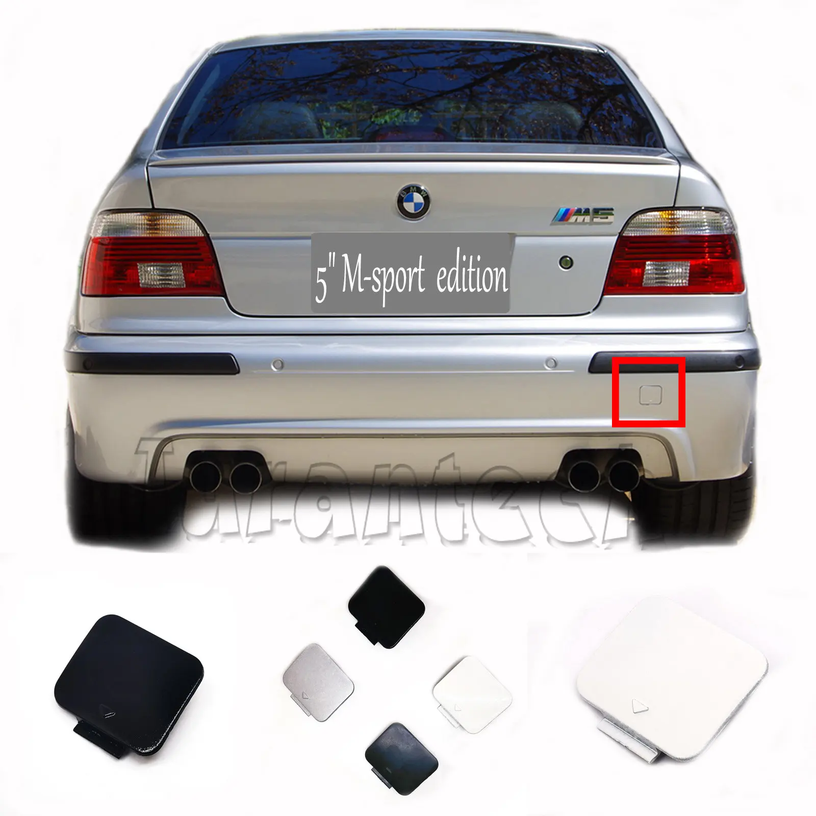 Для задней крышки 00-03 BMW 5 M5 E39 M Аэродинамика 520i 525i 528i 530i 535i 540i 545i 550i буксировочная крышка 51122693663