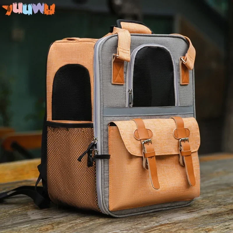 

Cats Bag Pet Carriers Breathable Mesh Dog Backpack Foldable Large Capacity Cats Carrying Bag Outdoor Travel Pet Supplies