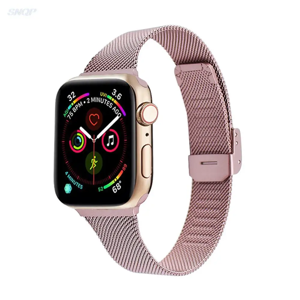 

Milanese Loop Watchband for Apple Watch 38mm 42mm 40mm 44mm Slim Stainless Steel Wrist Band Bracelet Strap for iwatch 1 2 3 4 5