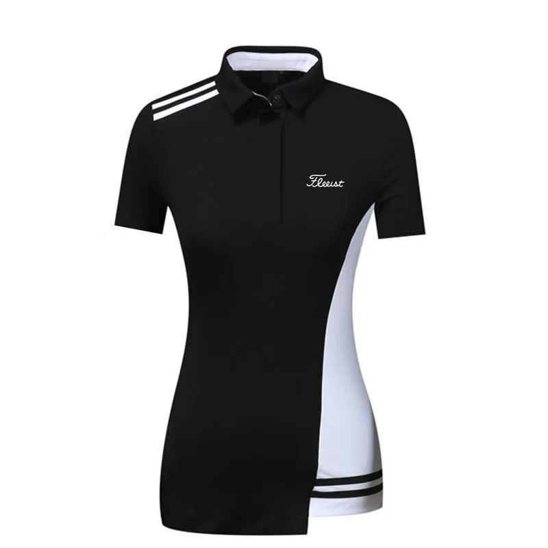 2023 Summer Golf Apparel Women's Short Sleeve Outdoor Sports Polo Shirt Breathable Quick Drying T-shirt Casual Top