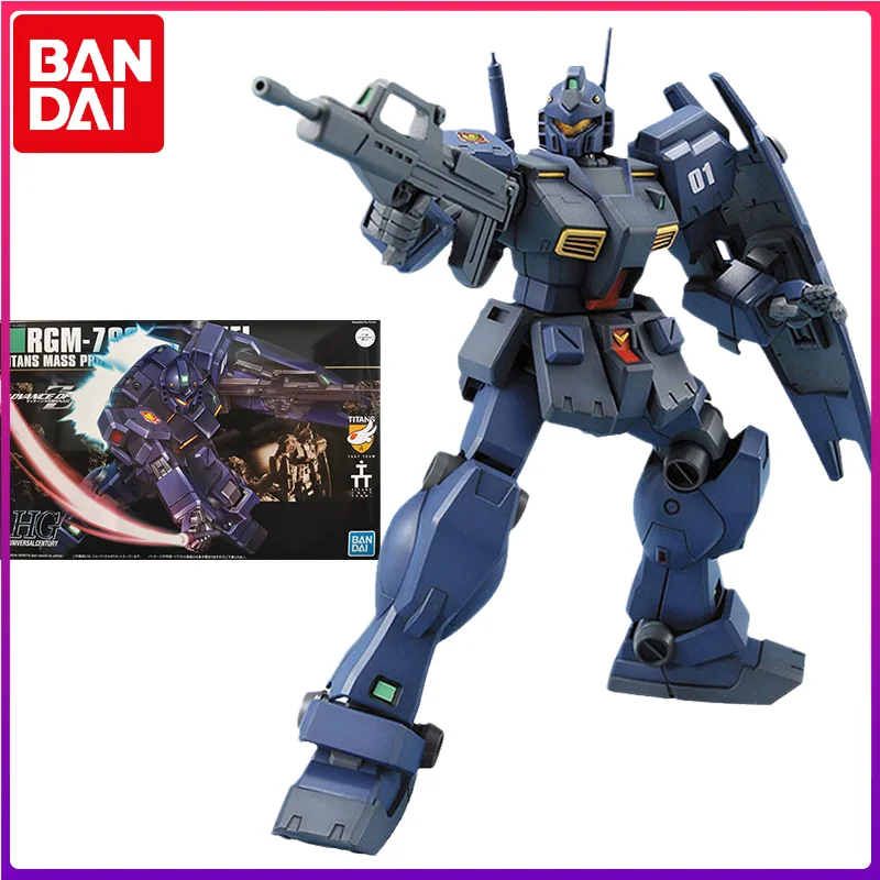 

Bandai Genuine Gundam Model Kit Anime Figure HGUC 1/144 RGM-79Q GM QUEL Action Figures Collectible Ornaments Toys Gifts for Kids