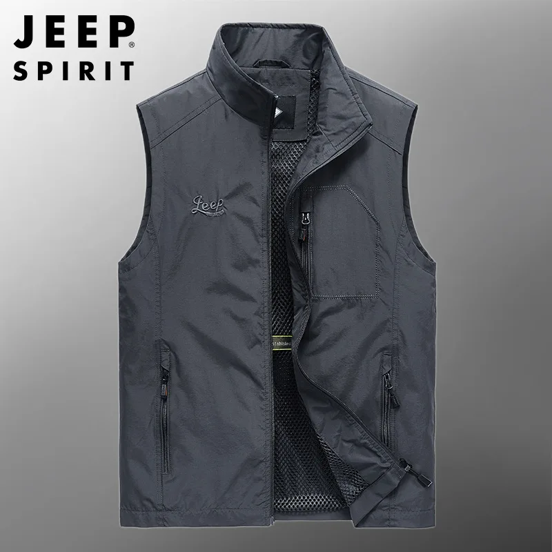 Мужская повседневная спортивная светильник Кая куртка JEEP SPIRIT модный жилет для