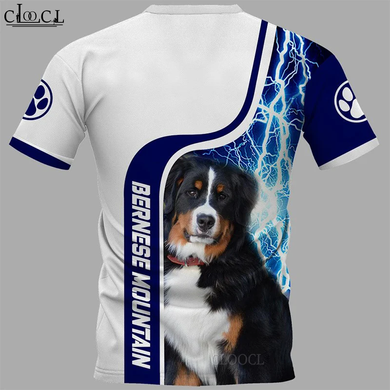 HX новейшая популярная футболка с бернским горным принтом собаки 3D модная уличная