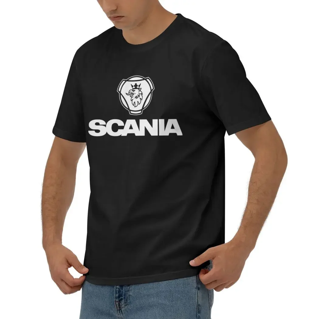 Повседневные мужские футболки SCANIA-Truck модные с короткими рукавами и круглым