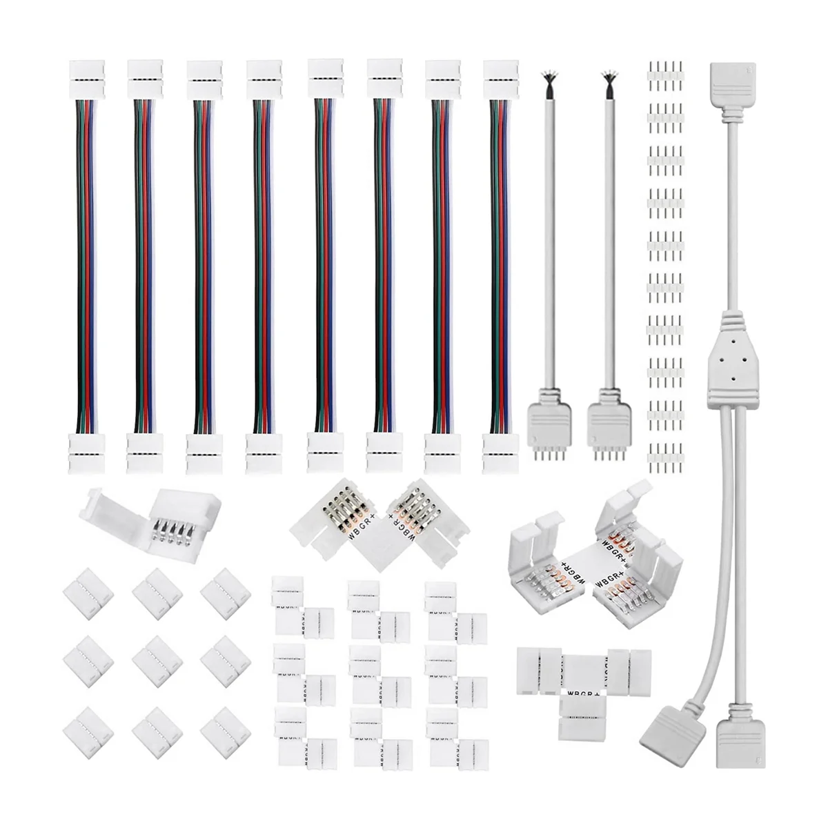 

5 Pin LED Strip Connector Kit, for 12Mm RGBW LED Strip Connection Include T Shape 5 Pin LED RGBW Connector