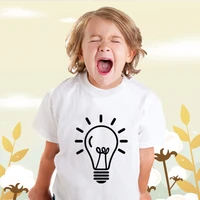 t shirts girl boys clothes small child mother kids young children one pieces summer short sleeves soft kawaii light bulb pattern