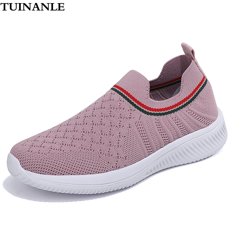

TUINANLE Women's Sneakers Fashion Round Toe Flats Mesh Vulcanize Shoes Sports Shoes Lady Women Work Shoes Comfortable for Work
