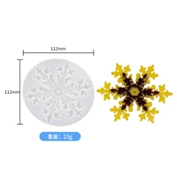 1pcs snowflake shape with hole silicone molds pendant epoxy resin mold christmas tree hanging decoration diy jewelry making