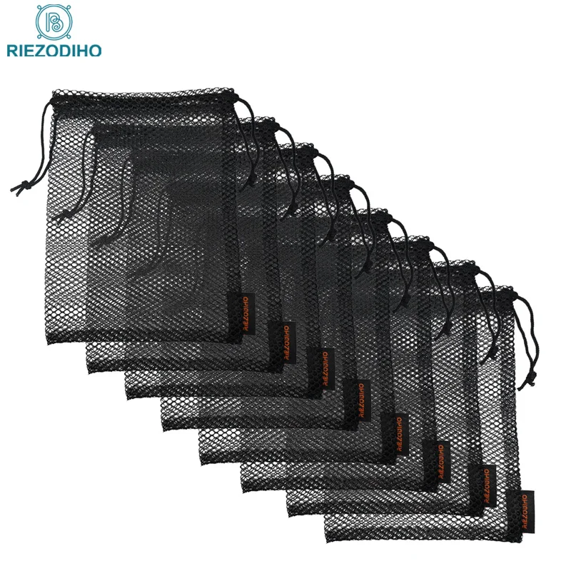 

RIEZODIHO Nylon Mesh Bag Stuff Sack Golf-ball Pot for Outdoor Kitchen Travel Storing