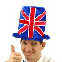 30cm union jack velvet top hat british elegant top hat for balls festival celebrations queens jubilee party decorations for man