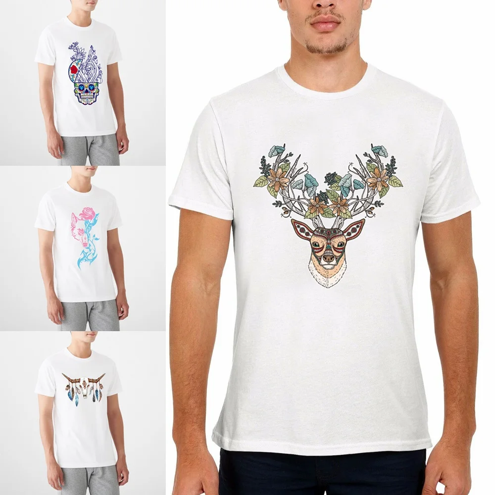 

T Shirt Men's Round Neck Short 2022 Sleeve Simple Color Printing Summer Fashion Casual Boy T-Shirt Top Tee Men Clothing