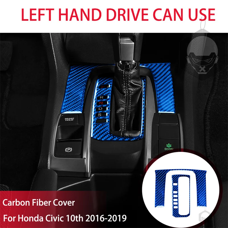 

For Honda Civic 10th Gen 2016 2017 2018 2019 Car Interior Sticker Gear Shift Panel Air Conditioning Vent Cover Decor Car Sticker
