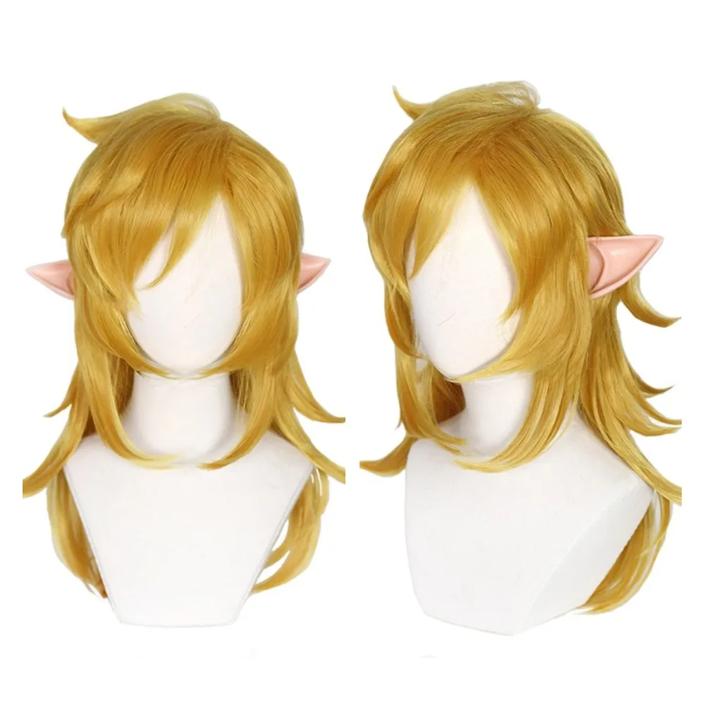 

Zeldar: Breath of the Wild Link Cosplay Wig With Elf Ears Adult Long Wig Heat Resistant Synthetic Hair Carnival Halloween Props