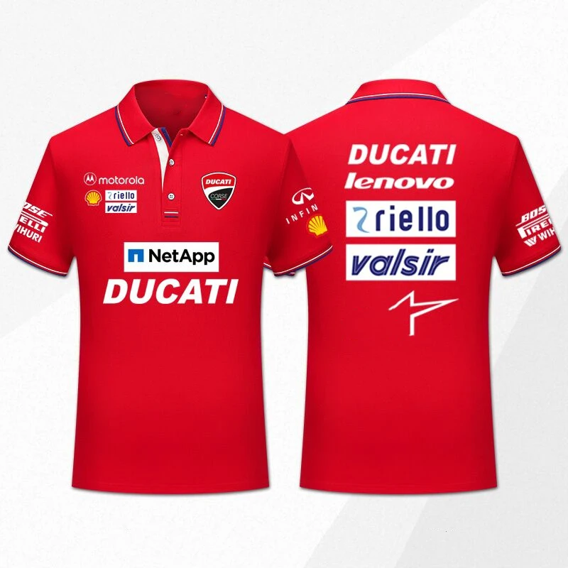 Футболка-поло DUCATI F1 мужская с 3D принтом Формула один |