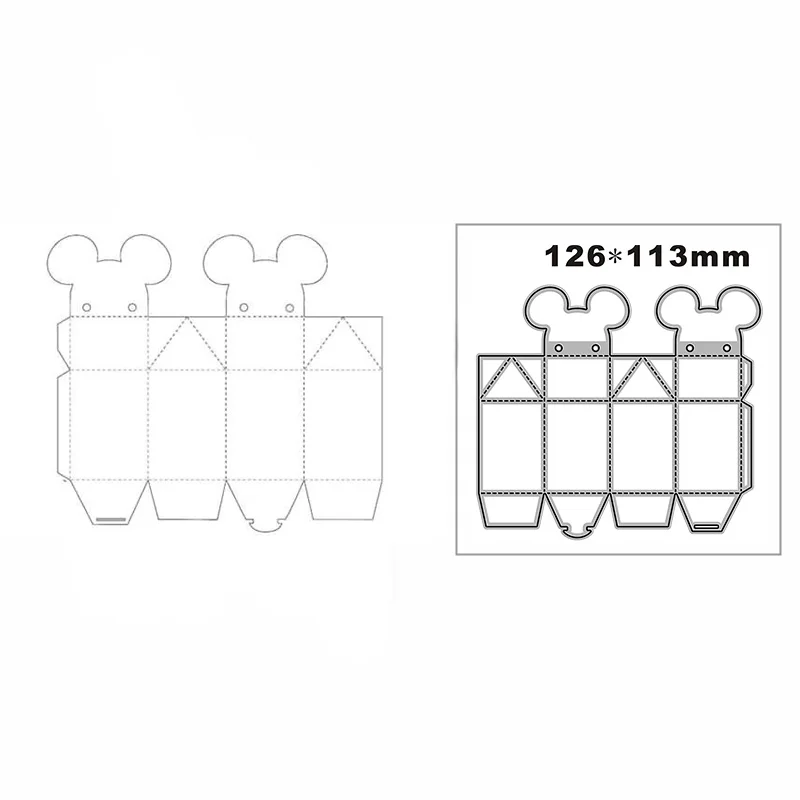 

Cute Mouse, Box Metal Cutting Dies For Diy Scrapbooking Paper Craft And Card Making Embossing Decor No Stamps 2022 New