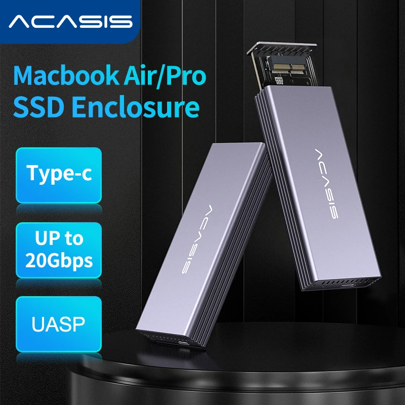 ACASIS USB C 3 2 SSD корпус M.2 Nvme 12 + 16 PIN для Apple Mac/iMac/MacBook Pro/Air 2013 до 2017 портативный чехол