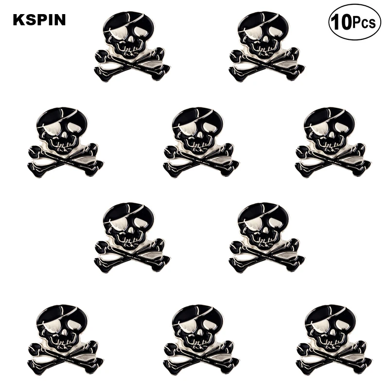 

Skull Badge Lapel Pin Flag badge Brooch Pins Badges 10Pcs a Lot
