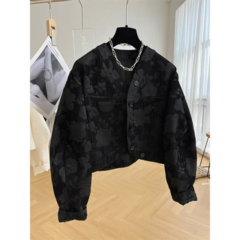 Новинка Осень 2024 Повседневная укороченная куртка из овечьей шерсти с рукавами