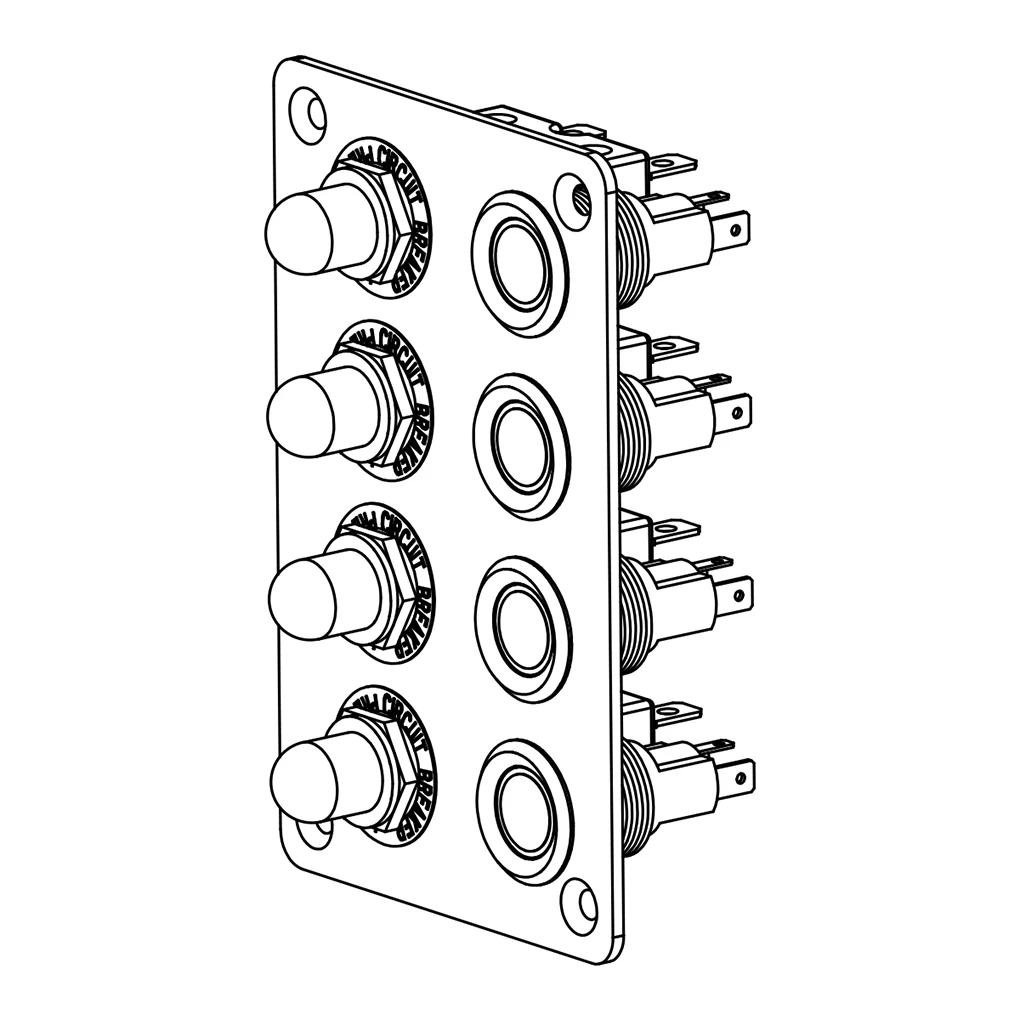 

4-way RV Trailer Caravans Toggle Switch Panel Stainless Steel Vehicle Power Systems Professional Repairing Maintenance