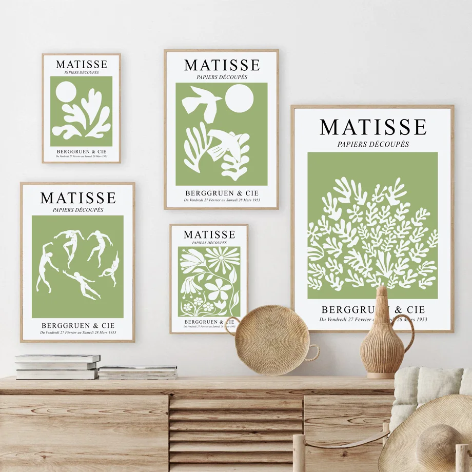 

Abstract Matisse Cutout Colors Tree Pigeon Dancer Wall Art Canvas Painting Posters And Prints Wall Pictures For Bedroom Decor