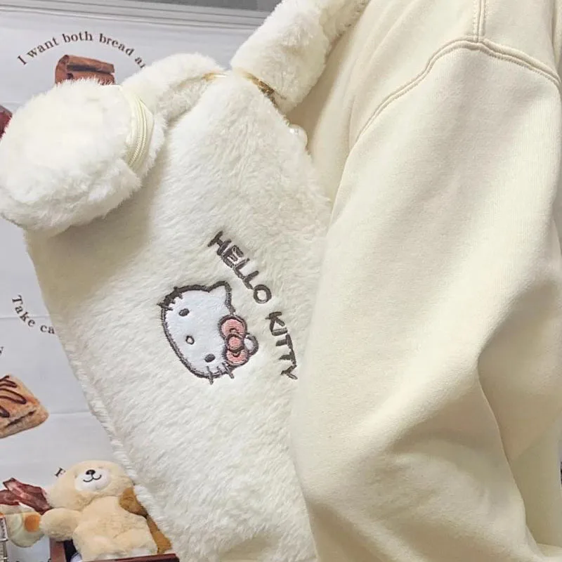 

Kawaii Shoulder Bag Sanrio Hello Kitty Handbag Accessories Cute Anime Large Capacity Armpit Bag Women Girls Bag Christmas Gift