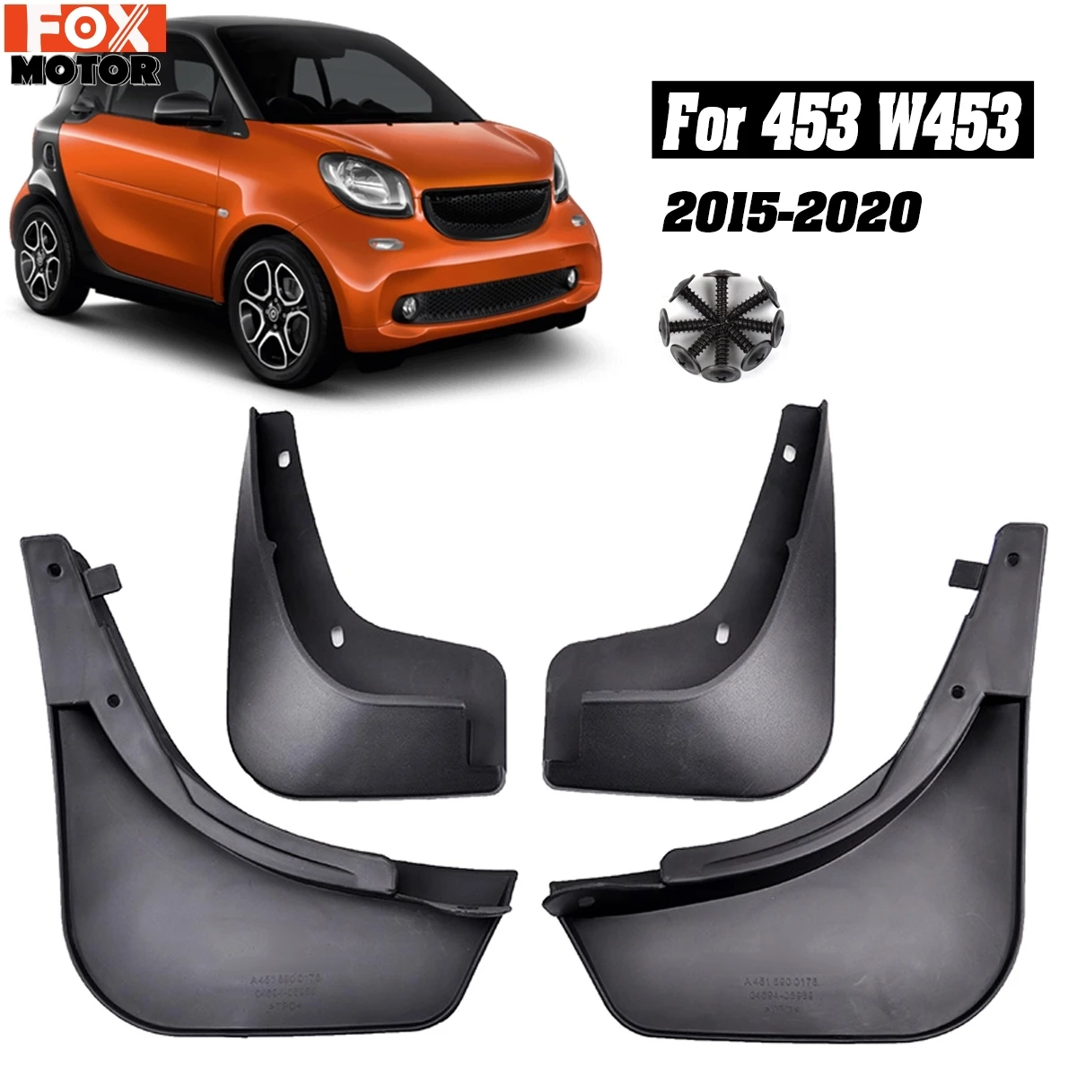 

Брызговики для Smart fortwo 453, W453, A453, C453, 2015 - 2020