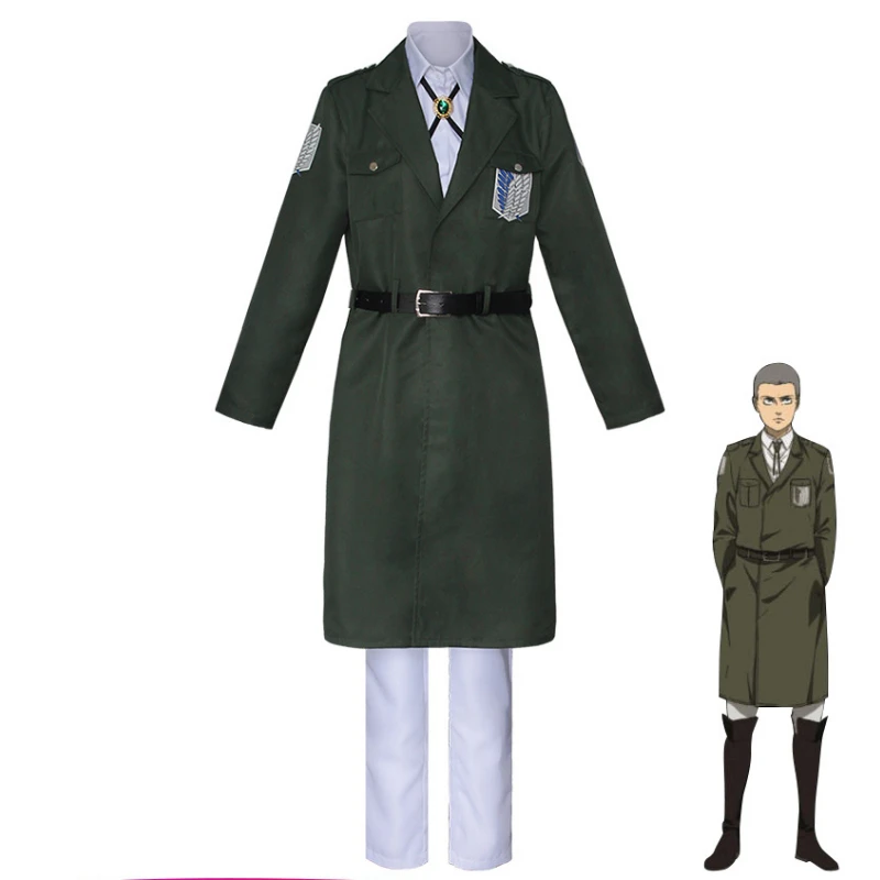 Костюм для косплея из аниме атака на Титанов костюм гигантов 4 сезона зеленая