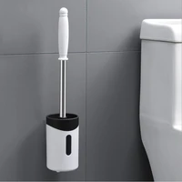 long handle brush with base toilet brush set toilet hole free wall mounted toilet cleaning brush cleaning products