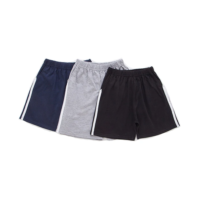 

Summer Casual Korean Kids Boys Athletic Shorts Cute Soft Cotton Elastic Waist Children School Sports Shorts with Pockets