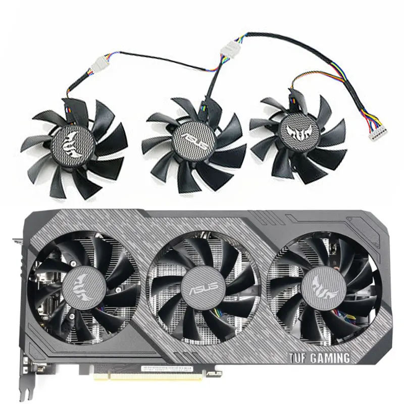 Новый вентилятор охлаждения графической карты 75 мм 7PIN FD8015U12D TUF GTX 1660, для ASUS TUF GTX 1660/1660S/1660TI 5700XT