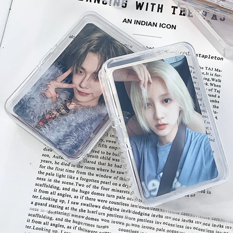 

1PCS Transparent Idol Kpop Albumes Photo Storage Photocards Small Card Collection Organizer Box Case Container