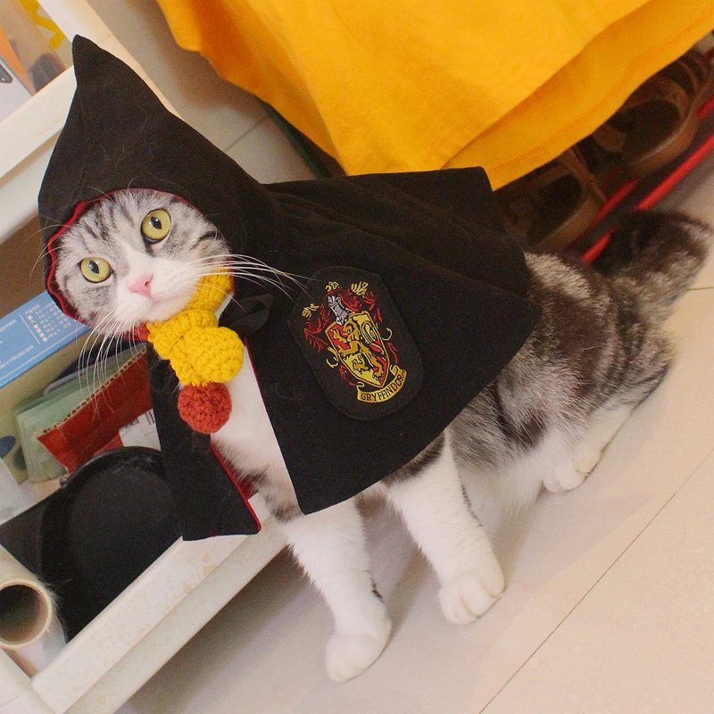 

Dog Halloween Costume Cat Cape Cloak Pet Magic Academy Cosplay Clothes Pet Sleeping Shawl Halloween Costume for Cat Pet