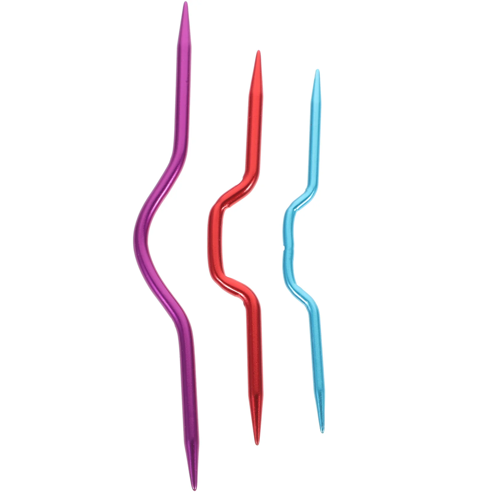 

Cable Knitting Needle Crochet Knit Crooked Hook Curved Tool Smooth Hand Embroidery Alloy Holders Large Weaving Eye Yarn Bent