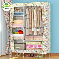 cloth wardrobe non woven wardrobes fabric closet dustproof clothing storage cabinet folding clothes cabinet bedroom furniture