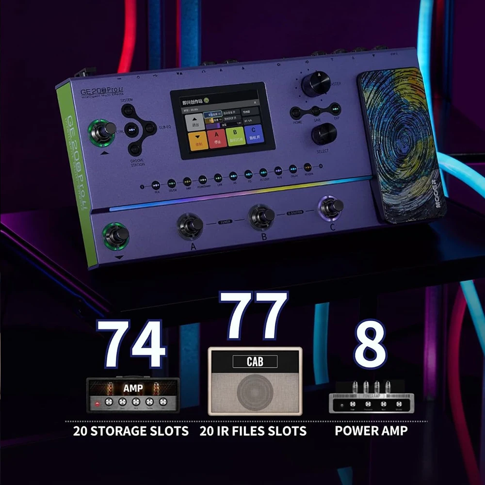 MOOER GE200 Pro Li Интеллектуальный мультиэффектный усилитель педаль электрических