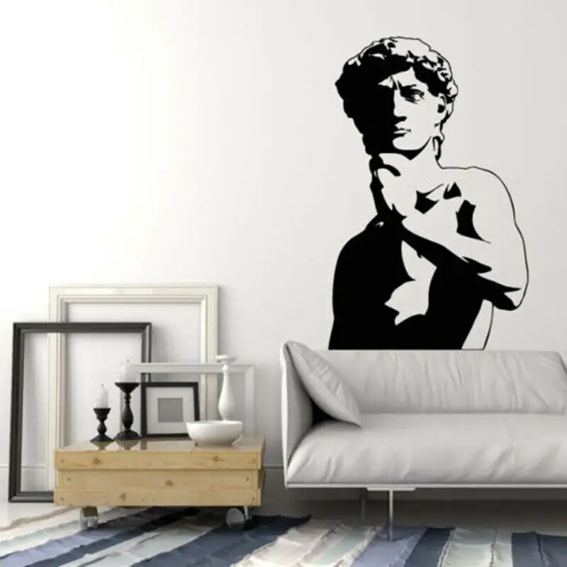 

Statue Outline Man Art Wall Sticker Vinyl Home Decor For Living Room Bedroom Homeware Decals Removable Murals Custom Color 3B37